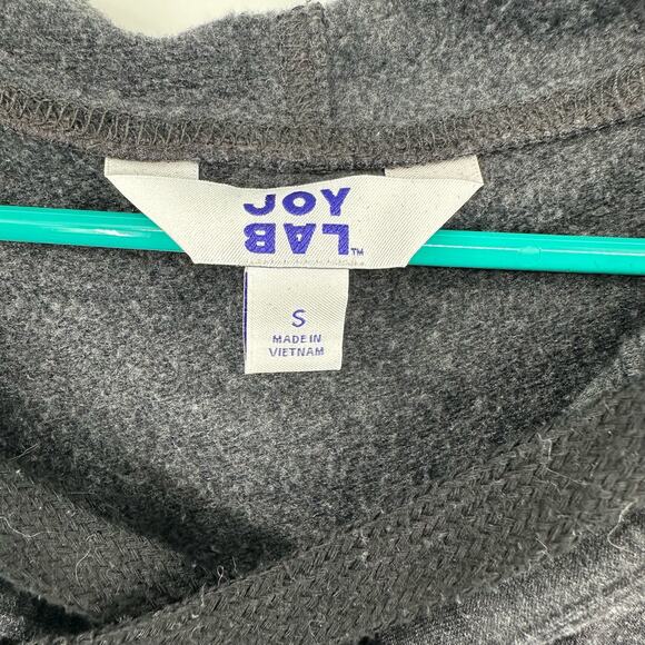 Joy Lab Size Small Sweater Gray Pullover Hoodie Thick Lace Up Neckline Modal - Picture 3 of 4